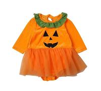 Costume Di Halloween Bambino Arancione Feste Party Vestito Da Zucca Carino Cosplay Bimbo Costumi Di Halloween Bambini Travestimento Abito Per Ragazze Neonati Divertente Principessa Abiti In Tulle