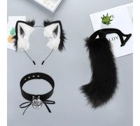 Costume di Halloween con orecchie e coda di animali. Vesti una bella fascia