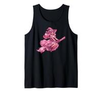 Costume di Halloween con Scopa da Strega Rosa Glamour Canotta