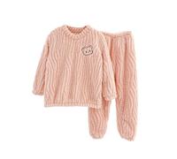 Costume di Halloween da 1 anno per ragazzi e ragazze, Autumn and Winter Solid Color Soft Furry Fleece Thickened Home Clothing Warm Pajama Tuta Baby, Colore: rosa., 3-4 Jahre