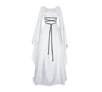 Costume di Halloween da donna, abito da strega medievale con cappuccio e corsetto | Tradizionale elastico in vita per adulti, costume da festival per rinascimentale, carnevale, Halloween, feste e cosplay