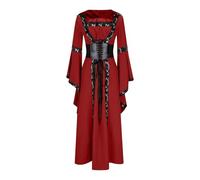 Costume di Halloween da donna con maniche a farfalla abito da strega nero festivo costume da carnevale rinascimento nero abbigliamento gotico vittoriano medievale abito da ballo mascherato