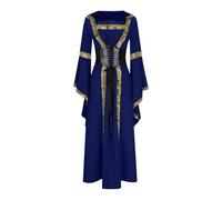 Costume di Halloween da donna con maniche a farfalla abito da strega nero festivo costume da carnevale rinascimento nero abbigliamento gotico vittoriano medievale abito da ballo mascherato