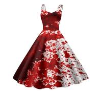 Costume di Halloween da donna horror abito da sposa da donna spalmato di sangue Costume da infermiera spaventoso sanguinoso zombie sposa medievale sanguinoso abito da festa grande