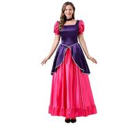Costume di Halloween da donna per adulti, da fiaba di Cenerentola, abito da principessa, retrò, palazzo, cosplay, vestito di lusso, per festival, set di abiti da ballo (M)