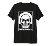 Costume di Halloween da Nerd Gotico Memento Mori Skull Maglietta Premium