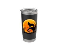 Costume di Halloween divertente cane da pastore belga e luna Bicchiere termico in acciaio inox doppia parete
