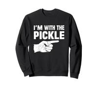 Costume di Halloween Divertente con Scritta I'm with The Pickle Felpa