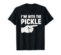 Costume di Halloween Divertente con Scritta I'm with The Pickle Maglietta
