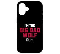 Costume di Halloween divertente dell'ultimo minuto "I'm the bad wolf" Custodia per iPhone 16