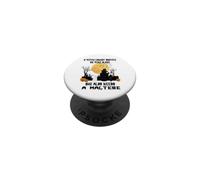 Costume di Halloween divertente per mamma cane maltese e PopSockets PopGrip Adesivo