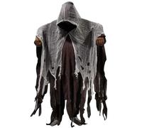 Costume di Halloween Fantasma Femminile Adulto,Mantello Di Fantasma Di Halloween, Costume Cosplay Casa Incantata Traspirante per Adulti, Mantello con cappuccio per il gioco di ruolo del Festival