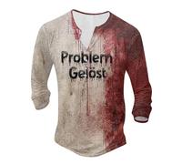 Costume di Halloween - Maglietta da uomo con stampa digitale a maniche lunghe, Nero , L