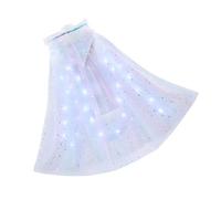 Costume di Halloween Mantello Con Luce LED Con Cappuccio Mantello Principessa Cosplay Per Bambini Bambine Principessa Con Luce Led Forniture Per Il Partito Di Halloween, bianco, Taglia unica