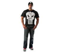 Costume Di Halloween Per Adulti Marvel Comics Punisher Con Top E Cappello 810457