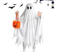 Costume Di Halloween Per Bambini,Cappa Spaventosa da Fantasma per Halloween - Vestito Festa Spaventoso Poncho Outfit Ragazze Ragazzi Scuola Teatro Festival Completo Amici