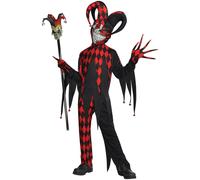 Costume Di Halloween Per Bambini Clown Pazzo E Malvagio Amscan Krazed Jester