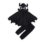 Costume di Halloween per bambini, ragazzi e ragazze, maniche a pipistrello, set di tute neonati, zucca, stampa pipistrello, costume per il mio primo Halloween, 1 anno