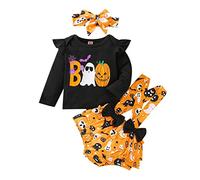 Costume di Halloween per Bambini Stampa Zucca Bimbo con Bimba Pipistrello Unisex Il Mio Primo Spaventoso Ragazza in Adatto Altezza 90-150 Cm