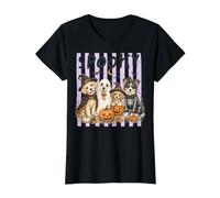 Costume di Halloween per Cane, Spaventoso, a Righe, per Cuccioli e Cani Maglietta con Stampa Grafica Economica