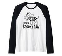 Costume di Halloween per Cucciolo di Scheletro con Camicia e Fantasma Maglia con Maniche Raglan