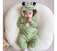 Costume di Halloween per neonato taglia S, adorabile costume da rana in cotone per neonato con cappuccio a forma di occhio di rana, confortevole sulla pelle, neonati da 0 a 1 anno, cucciolo di rospo