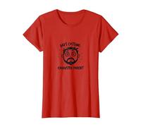 Costume di Halloween per papà: Slogan Divertente per Genitori esausti Maglietta, Donna, Rosso, XS