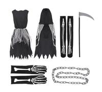 Costume di Halloween per ragazzi e ragazze, mantello con cappuccio, per cosplay | Costume di Halloween spaventoso per ballo in maschera, rappresentazione, carnevale, festival e vacanze