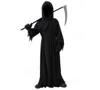 Costume di Halloween Raccapricciante Mietitore Costume bambini con falce, maschere, guanti - Costume bambini Mietitore Ragazzi Mietitore Costume di Halloween per bambini Carnevale(L: 10-12 anni)