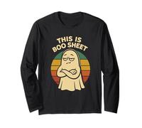 Costume di Halloween Teen Ghost The is Boo Sheet Pun Maglia a Manica