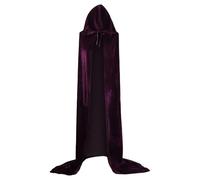 Costume di Halloween unisex adulto Tristo Mietitore Mago Strega Principe Principessa Cosplay Mantello di Velluto Mantello con Cappuccio Donne Uomini Gioco di Ruolo Outfit, Festival Performance Attire