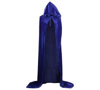 Costume di Halloween unisex adulto Tristo Mietitore Mago Strega Principe Principessa Cosplay Mantello di Velluto Mantello con Cappuccio Donne Uomini Gioco di Ruolo Outfit, Festival Performance Attire