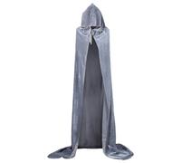 Costume di Halloween unisex adulto Tristo Mietitore Mago Strega Principe Principessa Cosplay Mantello di Velluto Mantello con Cappuccio Donne Uomini Gioco di Ruolo Outfit, Festival Performance Attire