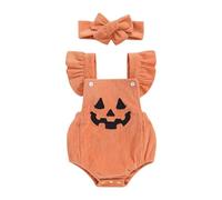 Costume Di Halloween Zucca Neonato Feste Party Vestito Per Neonati Cosplay Vestito Da Carnevale Zucca Costume Da Pumpkin Tuta Bimbo Set 0-24 Mesi Ragazze Set Di Jumpsuit Bambine Tutina Pagliacetto