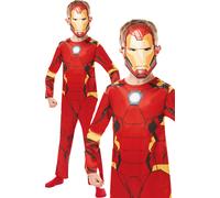 Costume Di Iron Man Per Ragazzi Deluxe Abito Ufficiale Per Bambini Età 2-8