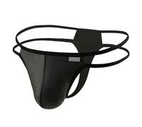 Costume di Natale, biancheria intima casual da uomo, con doppio legame, traspirante, divertente papillon sexy (nero, L)