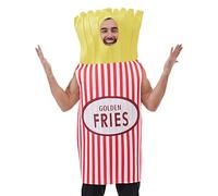 Costume di patatine francese, outfit veloce divertente, gioco di ruolo dei chips cosplay, costume da festa di Halloween, accessorio per le prestazioni teatrali per Halloween, feste a tema, event