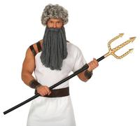 Costume Di Poseidone 5 Pezzi Tridente Bastone 140M Tipo Aqua Man