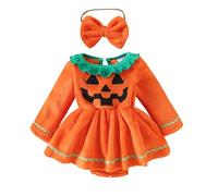 Costume di zucca di Halloween per bambini e bambine costume di zucca per bambini e ragazze Festival Funny Vestiti Pumpkin per feste costumi Cosplay arancione