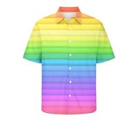 Costume Disco Anni 70 Uomo, Camicia a Maniche Corte Stampata in 3D da Uomo, Casual, per Le Vacanze e la Moda in Riva al Mare (Multicolour, XXXXXXL)