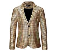 Costume Disco per Uomo - Giacca Completo Anni 70 Discoteca Brillante | Giacca da Uomo Blazer Costume per Adulti per Feste ed Eventi come Matrimonio, Halloween, Natale, Ballo, Compleanno e Travestiment