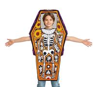 Costume divertente con teschio, a forma di bara, tutina da vampiro per Halloween, per donne, uomini, bambini, spettacoli teatrali, feste a tema, giochi di ruolo, compleanno
