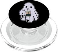 Costume divertente da fantasma che beve caffè, per gli amanti del caffè PopSockets PopGrip per MagSafe