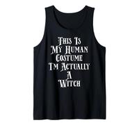 Costume Divertente da Strega con Scritta I'm Actually A Witch Canotta
