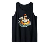 Costume Divertente in Acqua con Questo Anello di Pollo in Piscina Canotta