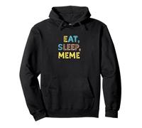 Costume Divertente per Gli Amanti dei Meme con Meme Mangiare, Dormire Felpa con Cappuccio