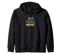 Costume Divertente per Gli Amanti dei Meme con Meme Mangiare, Dormire Felpa con Cappuccio