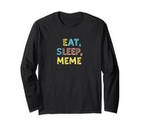 Costume Divertente per Gli Amanti dei Meme con Meme Mangiare, Dormire Maglia a Manica