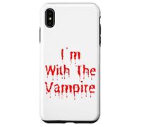 Costume divertente per Halloween con scritta "I'm With The Vampire" Custodia per iPhone XS Max