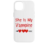 Costume divertente per Halloween con scritta in lingua inglese "She Is My Vampire", unisex, per donne Custodia per iPhone 14 Plus